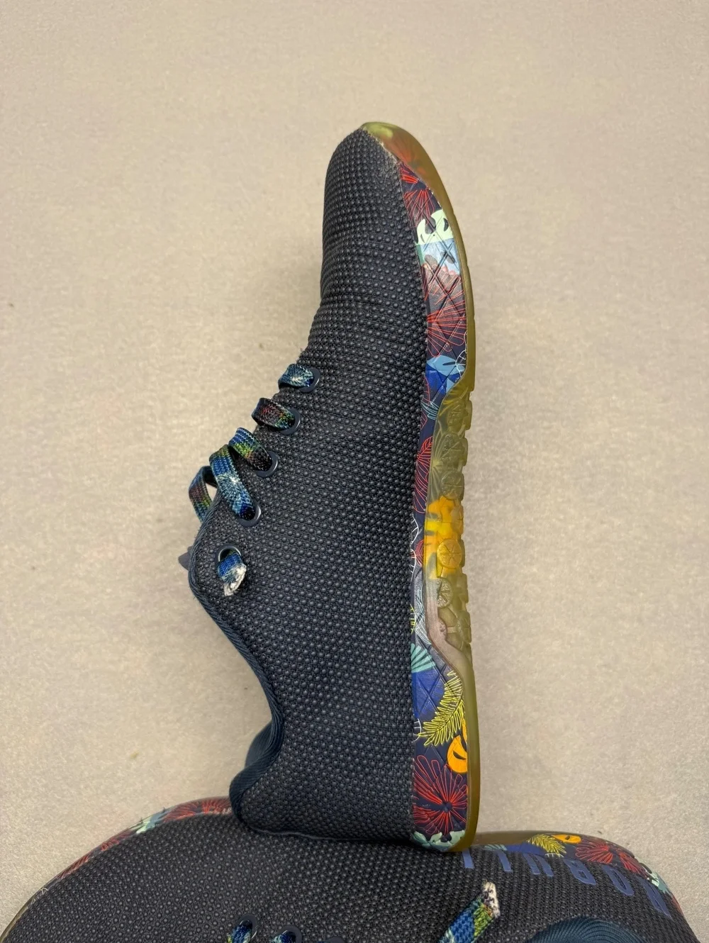 NOBULL Women's 8.5 Black Floral SuperFabric Trainer